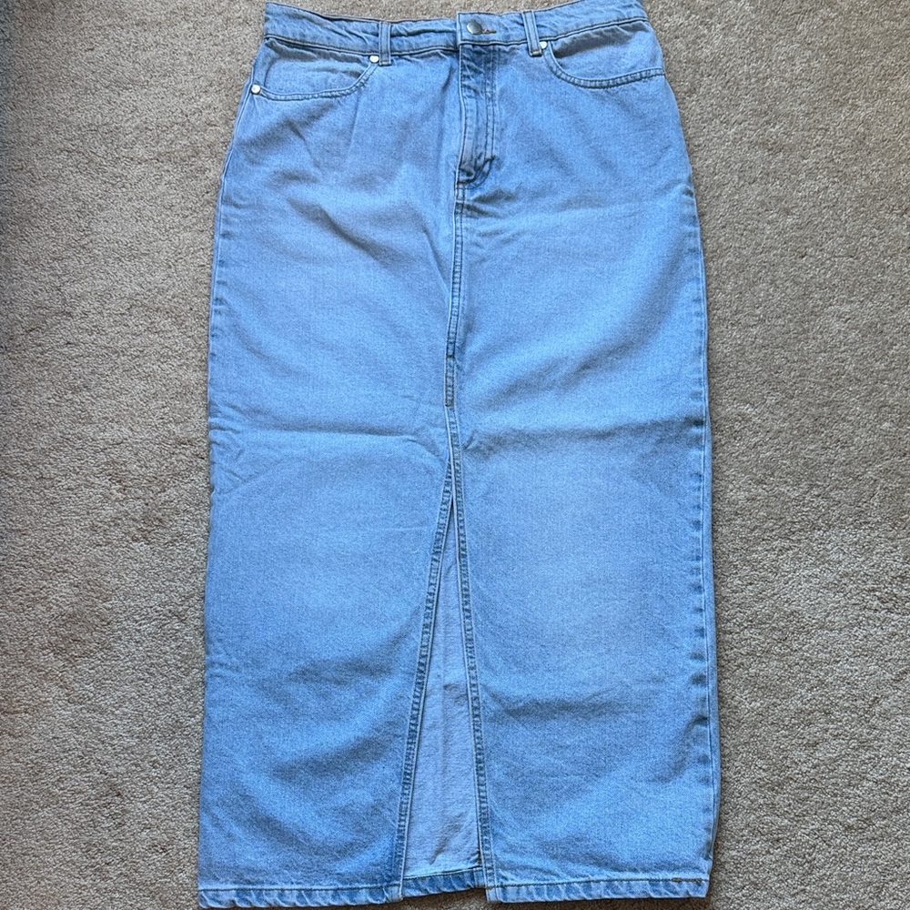 Gianni Bini Women's Light Blue Denim Maxi Skirt